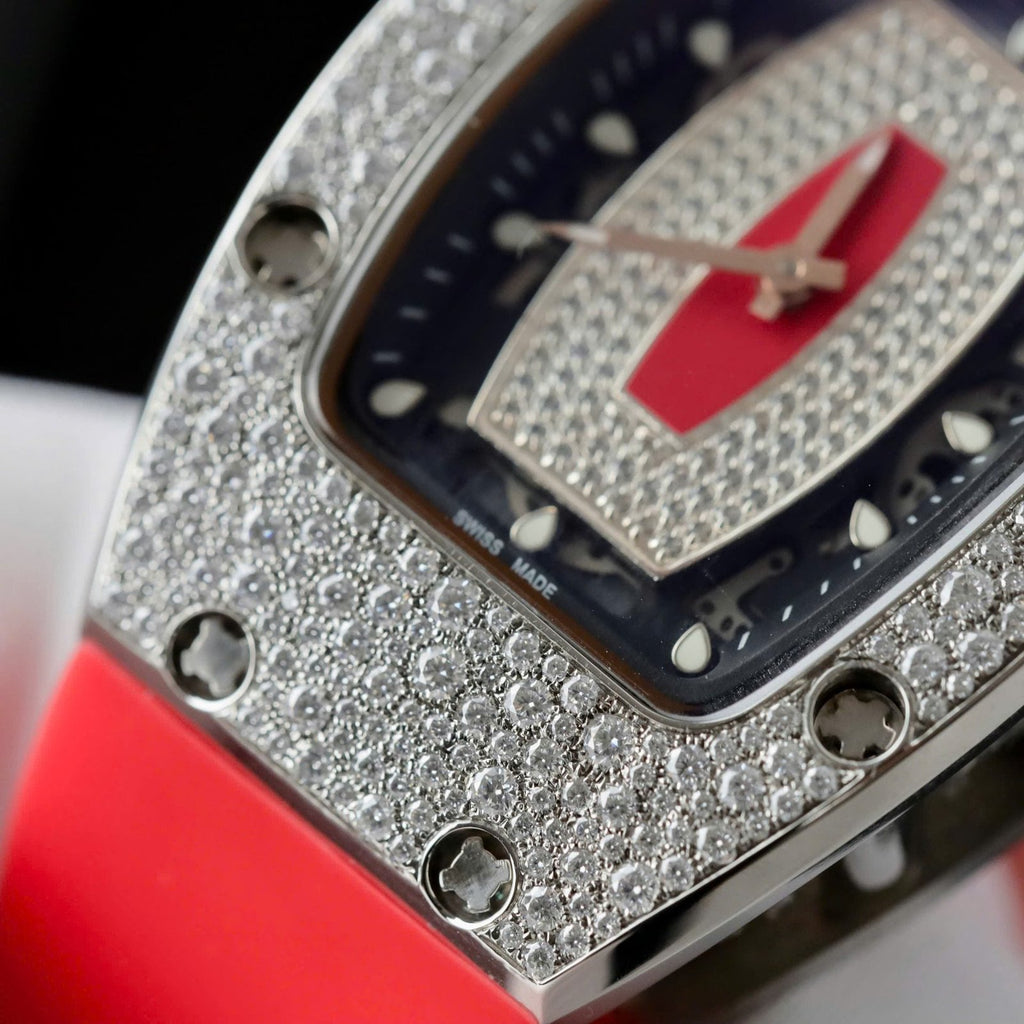 Richard Mille RM007 Red Watch Diamond Moissanite 36mm