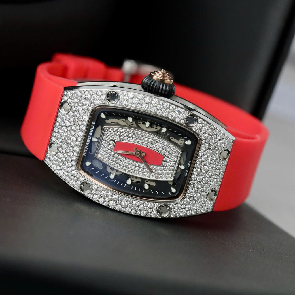 Richard Mille RM007 Red Watch Diamond Moissanite 36mm