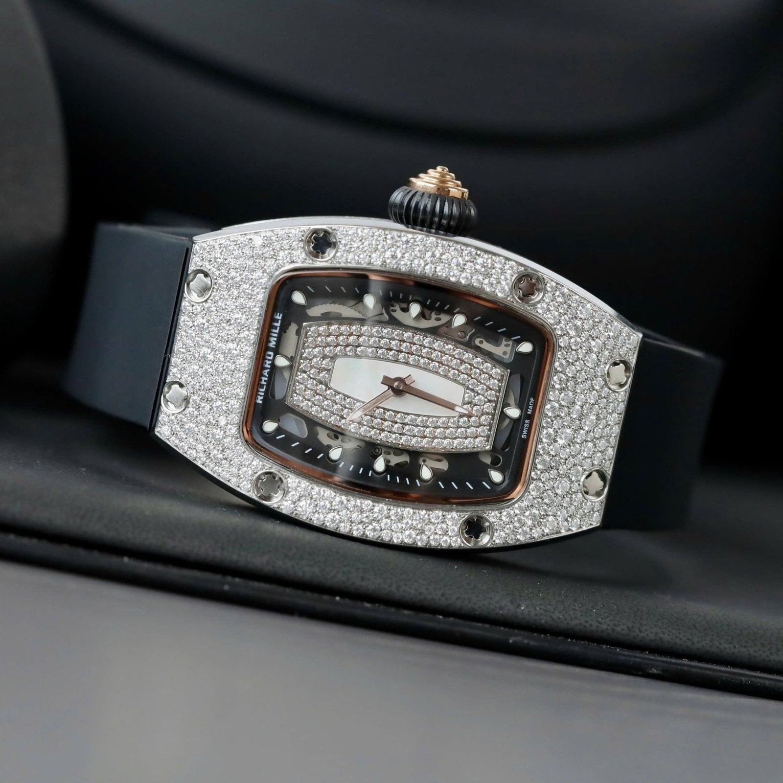 Richard Mille RM007 Watch Full Diamonds Moissanite  36mm