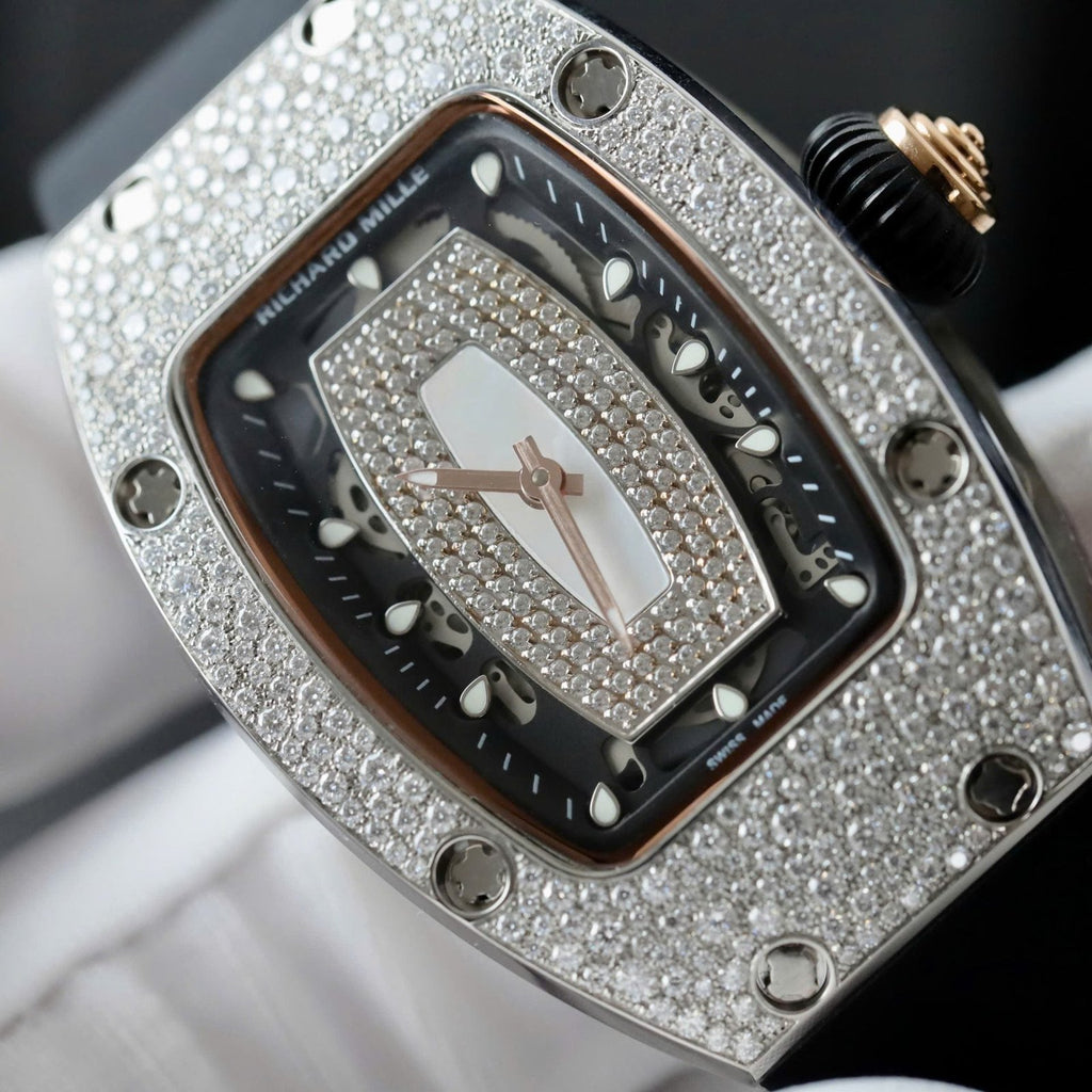 Richard Mille RM007 Watch Full Diamonds Moissanite  36mm