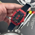 Richard Mille Watch RM07-01 Red Carbon Rubber Strap 32x46mm