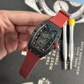 Richard Mille Watch RM07-01 Black Carbon Rubber Strap 32x46mm