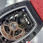 Richard Mille Watch RM07-01 Black Carbon Rubber Strap 32x46mm