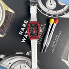 Richard Mille Watch RM07-01 Red Carbon Rubber Strap 32x46mm