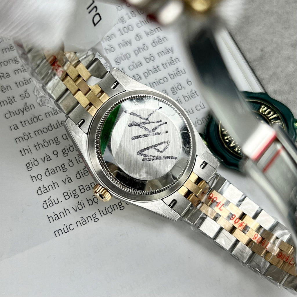 Rolex DateJust Watch 18K Gold Wrapped White Dial 31mm