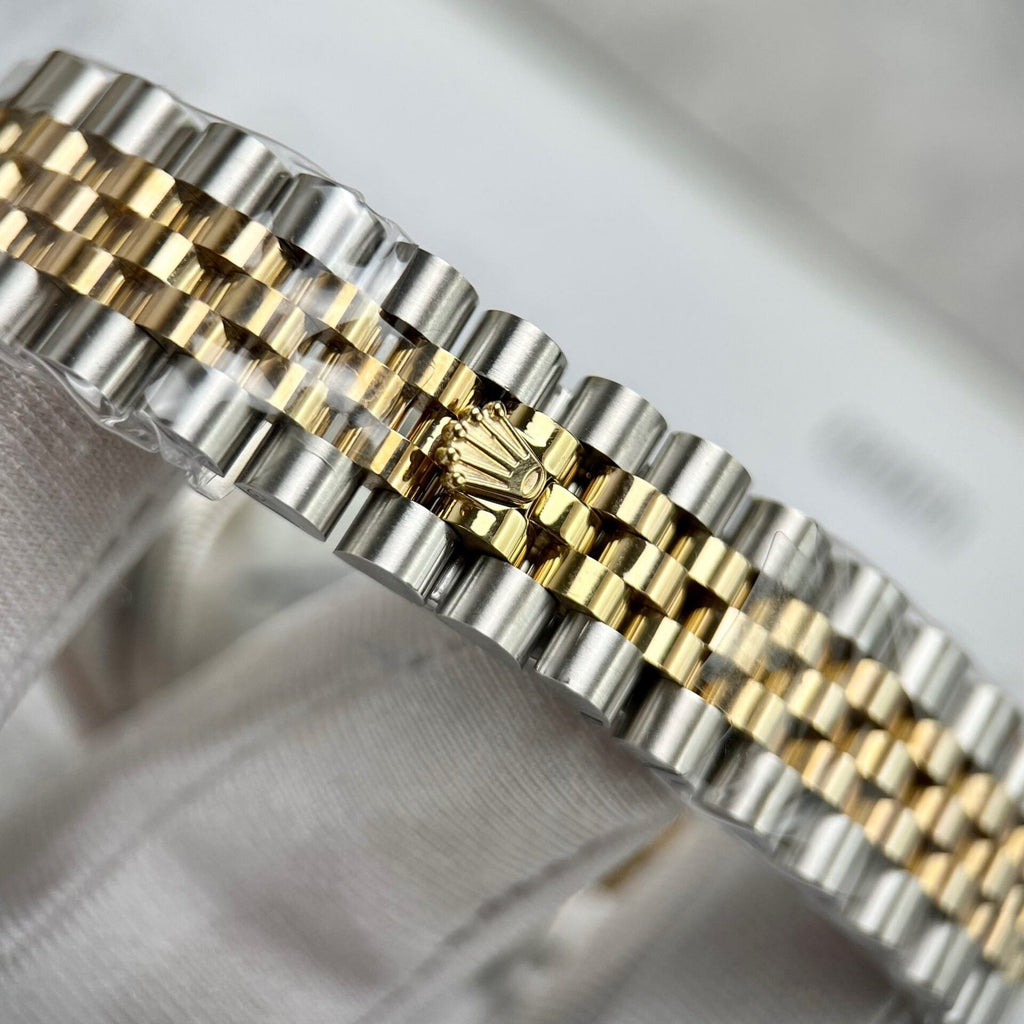 Rolex DateJust Watch 18K Gold Wrapped White Dial 31mm