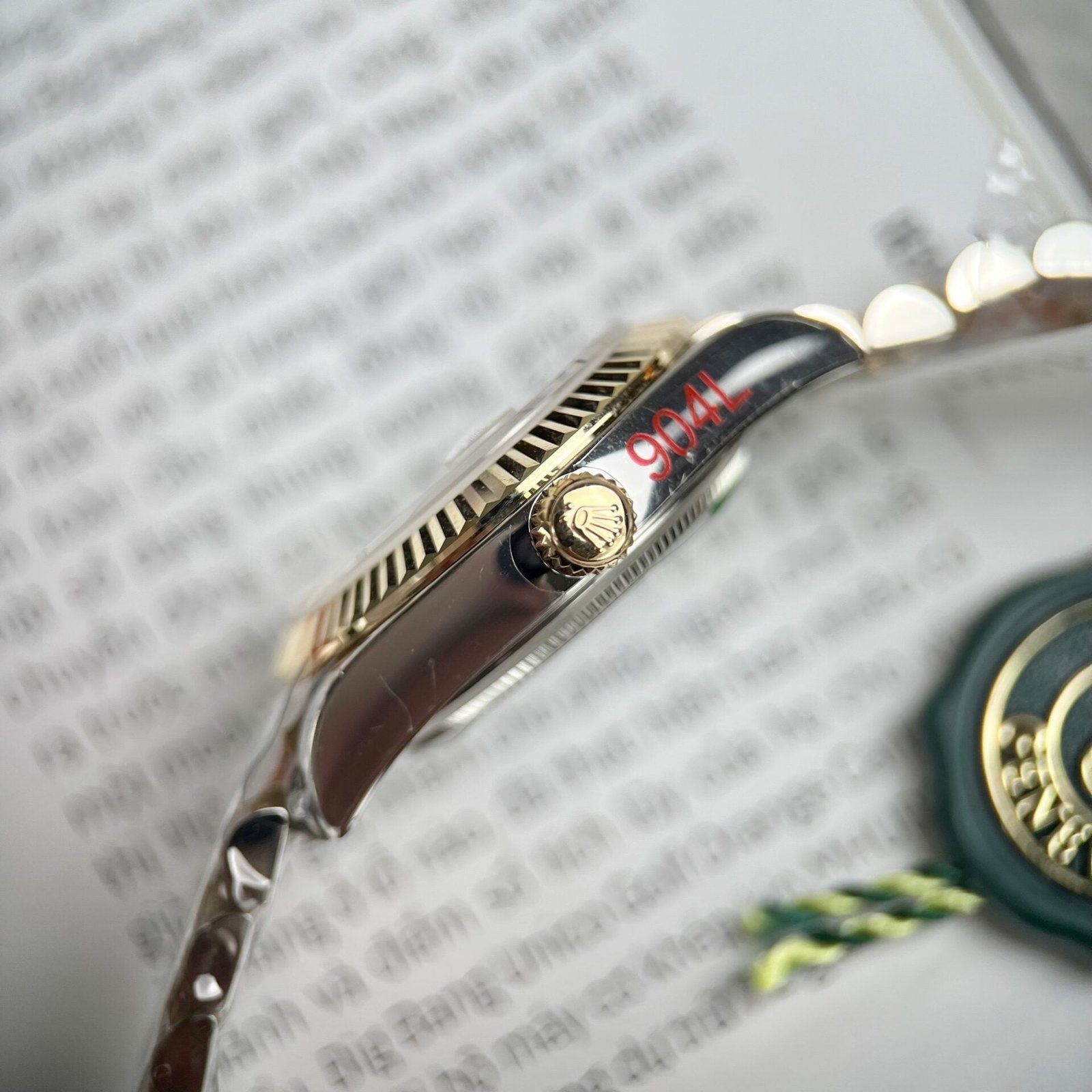 Rolex DateJust Watch 18K Gold Wrapped White Dial 31mm
