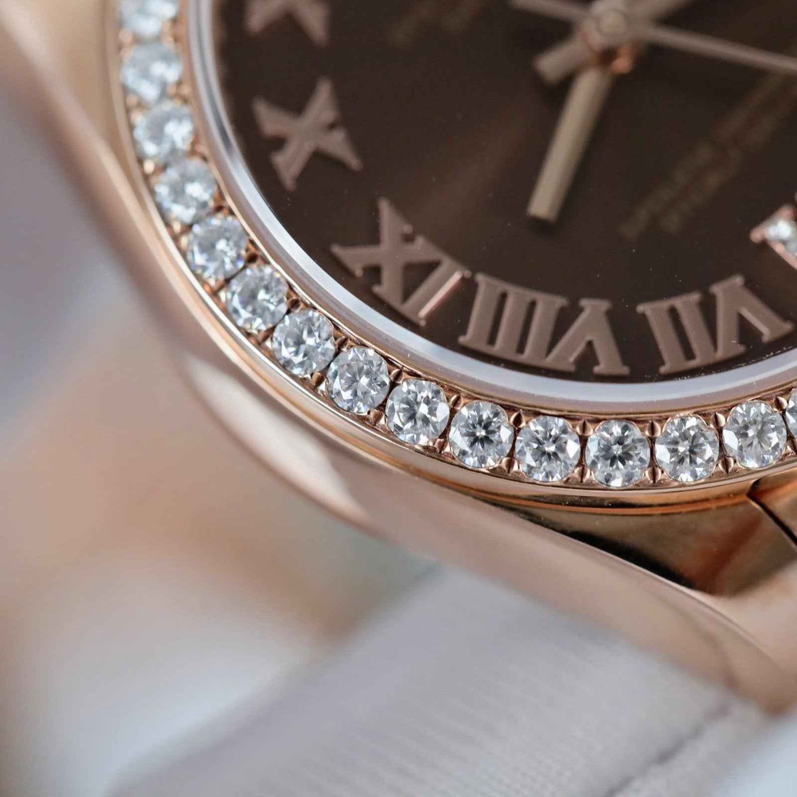 Rolex DateJust Women’s Watch Diamonds Moissanite + 18K Gold Wrapped 31mm