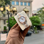 Rolex Watch DateJust Demi Rose Gold Mother Of Pearl Dial 31mm