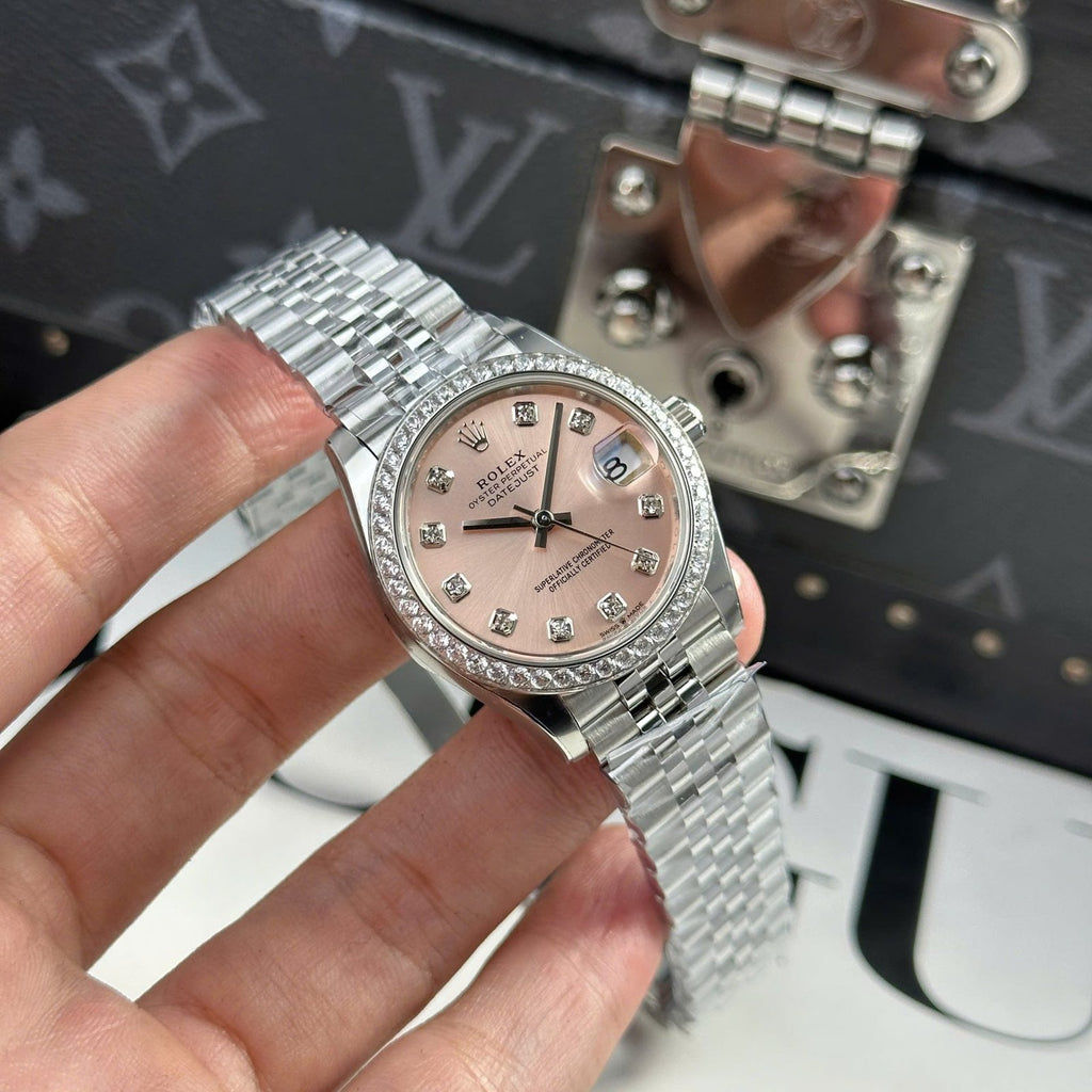 Rolex DateJust Watch Women Dial Pink Jubilee Strap 31mm