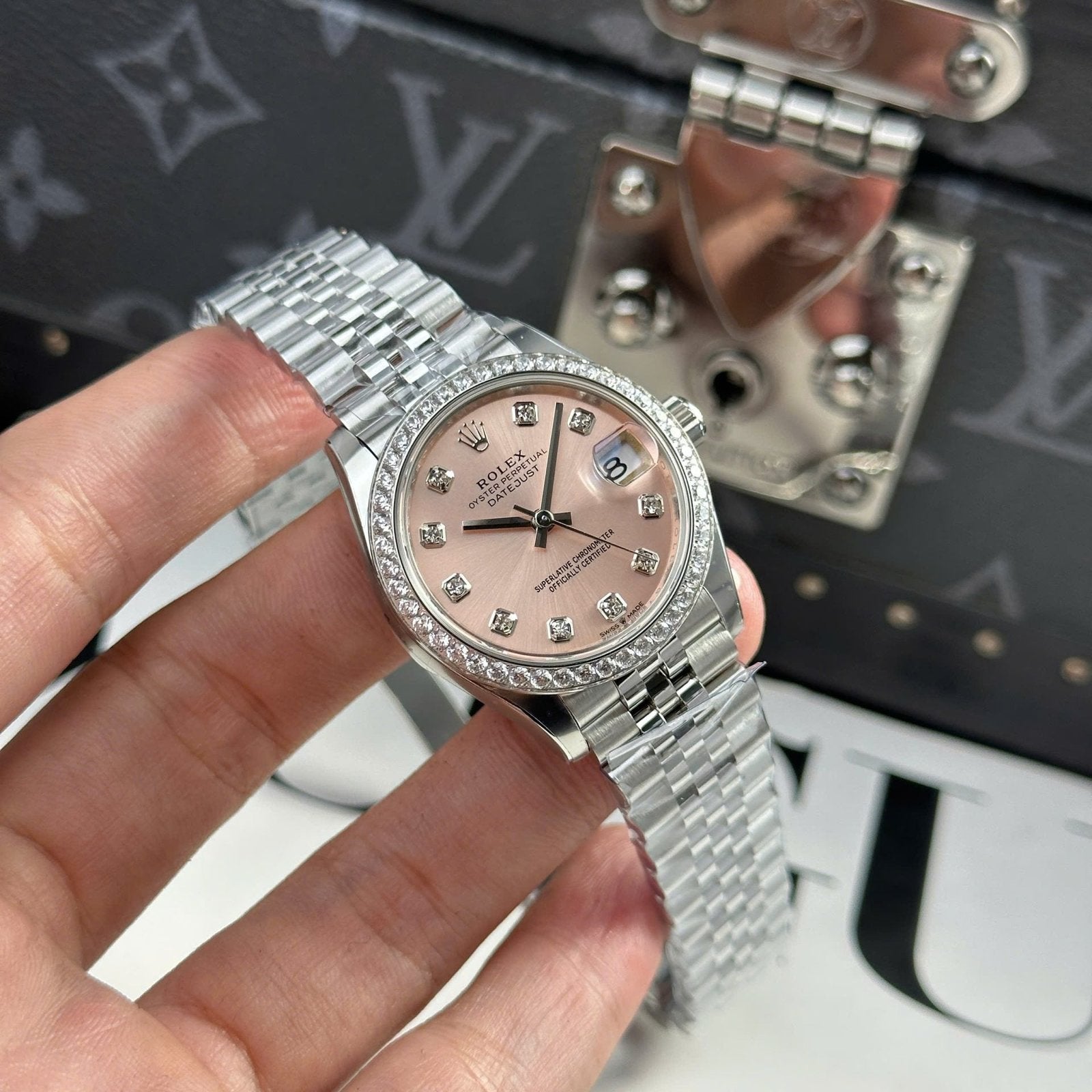 Rolex DateJust Watch Women Dial Pink Jubilee Strap 31mm