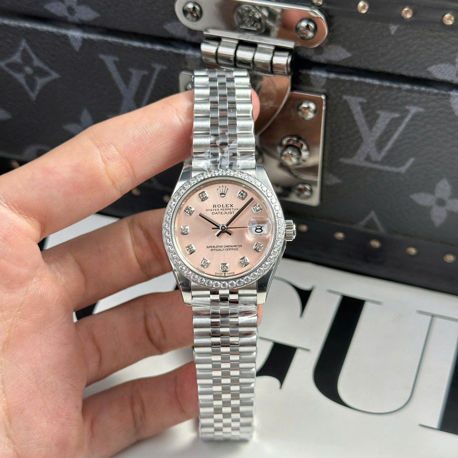 Rolex DateJust Watch Women Dial Pink Jubilee Strap 31mm