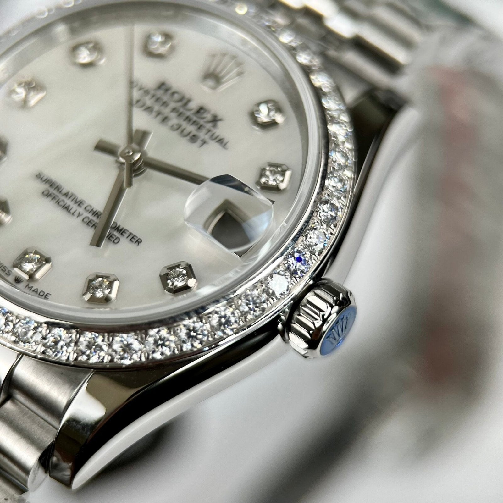 Rolex DateJust Watch Jubilee Strap With Mother of Pearl Dial 31mm
