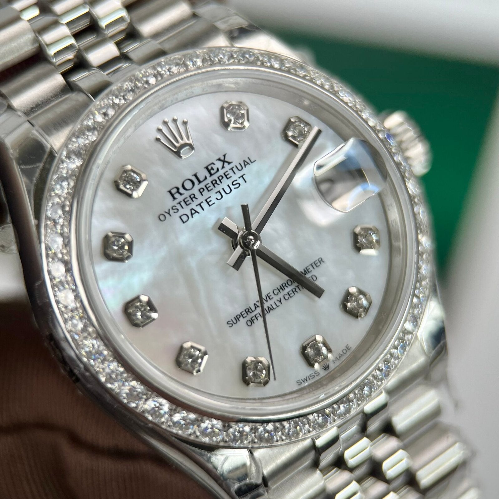 Rolex DateJust Watch Jubilee Strap With Mother of Pearl Dial 31mm