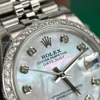 Rolex DateJust Watch Jubilee Strap With Mother of Pearl Dial 31mm