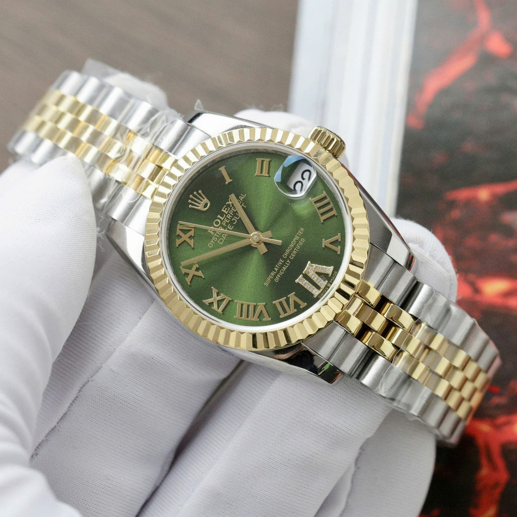 Rolex DateJust Women Watch Demi Yellow Gold Jubilee Strap 31mm