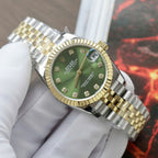 Rolex DateJust Watch Green Dial Jubilee Strap 31mm