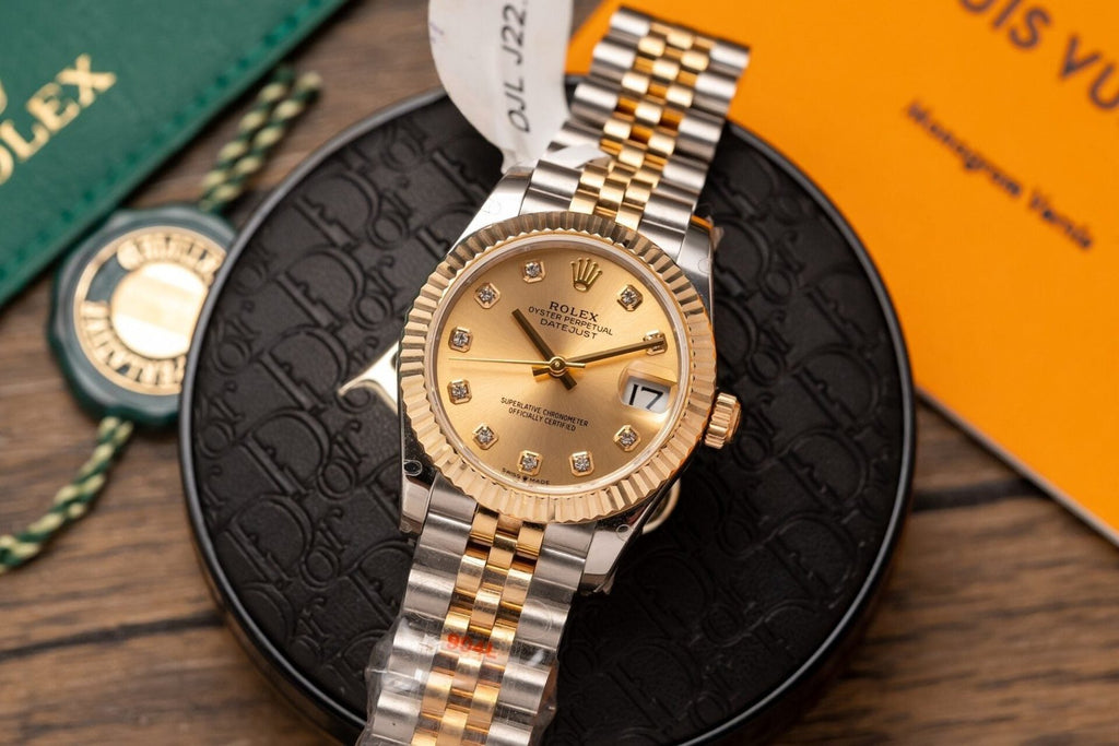 Rolex Date Just Watch Gold Wrapped Jubilee Strap 31mm