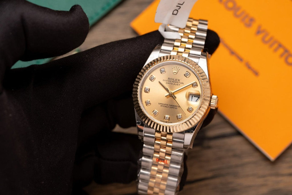 Rolex Date Just Watch Gold Wrapped Jubilee Strap 31mm