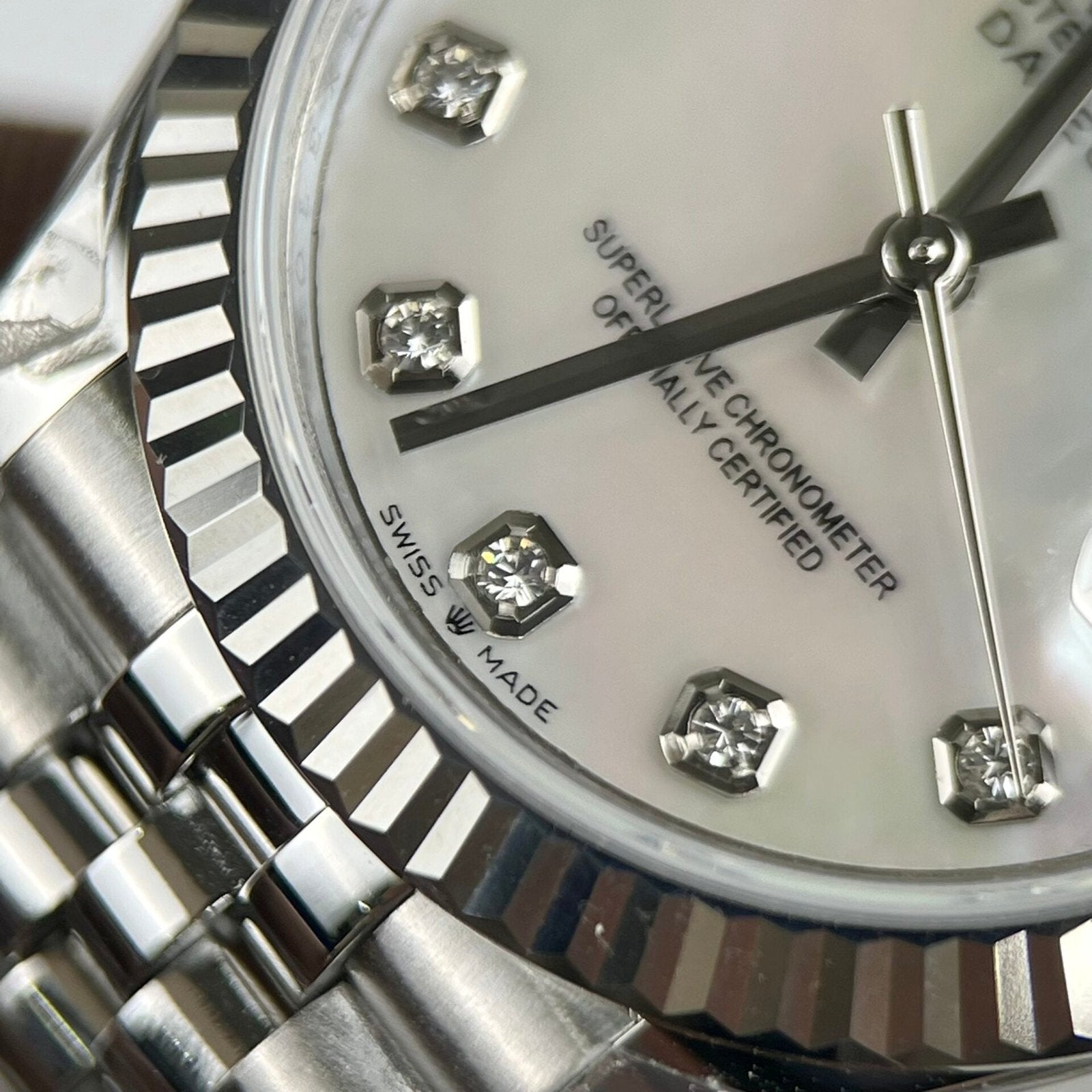 Rolex DateJust Watch Mother of Pearl Dial Jubilee Strap 31mm
