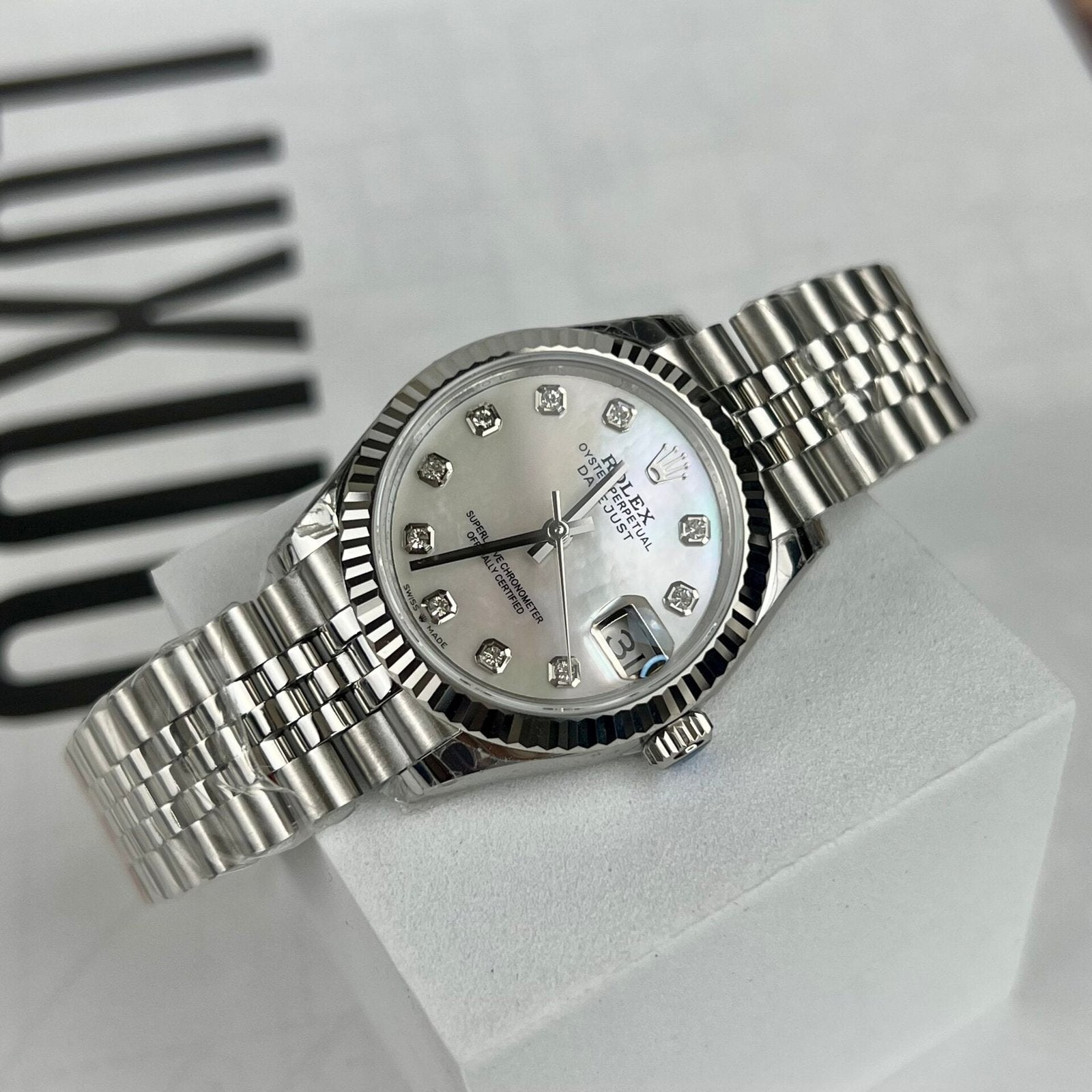 Rolex DateJust Watch Mother of Pearl Dial Jubilee Strap 31mm