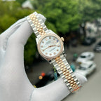 Rolex DateJust Watch Mother Of Pearl Dial With Stone Bezel 31mm