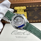 Omega Aqua Terra Worldtimer Watch Green Dial Rubber Strap 43mm