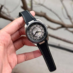 Omega Watch Aqua Terra Worldtimer Gray Dial Rubber Strap 43mm