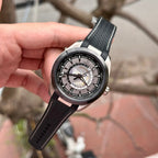 Omega Watch Aqua Terra Worldtimer Gray Dial Rubber Strap 43mm