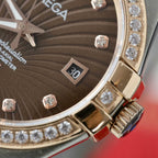 Omega Constellation Co-Axial Watch Brown Dial Metal Strap 38mm