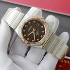 Omega Constellation Co-Axial Watch Brown Dial Metal Strap 38mm