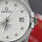 Omega Constellation Co-Axial Watch White Dial Metal Strap 38mm