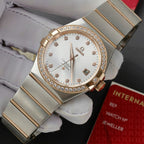 Omega Constellation Co-Axial Watch White Dial Metal Strap 38mm