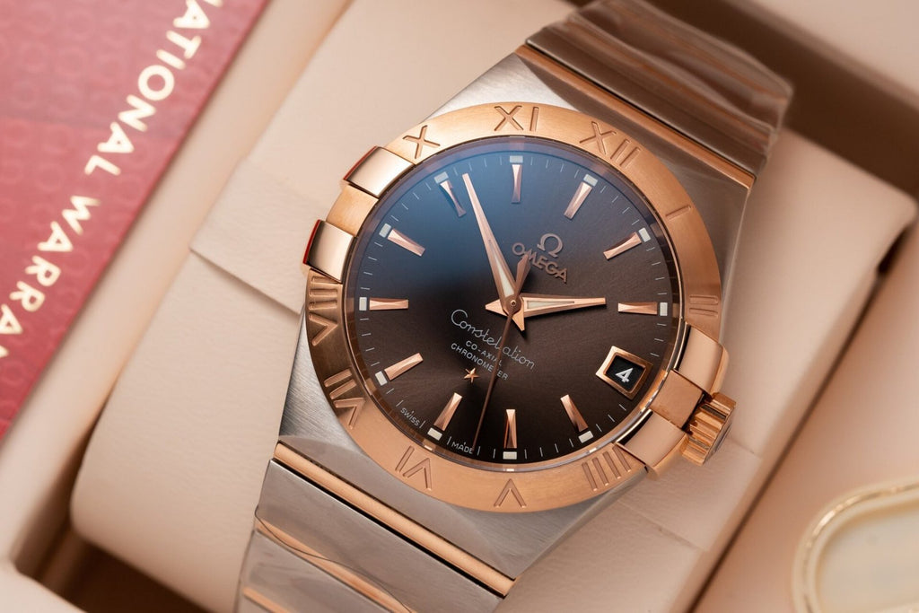 Omega Constellation Brown Dial Watch 38mm