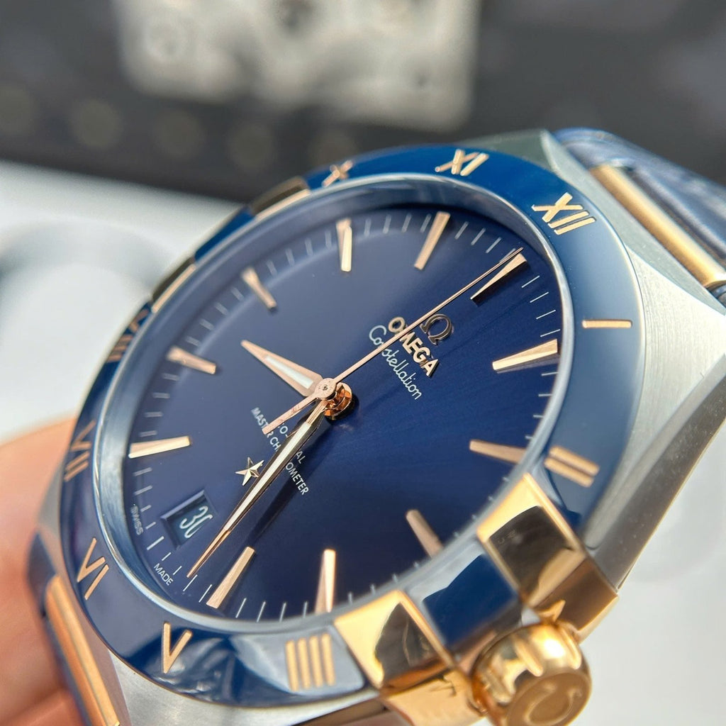 Omega Constellation Watch Bezel Ceramic Blue 41mm