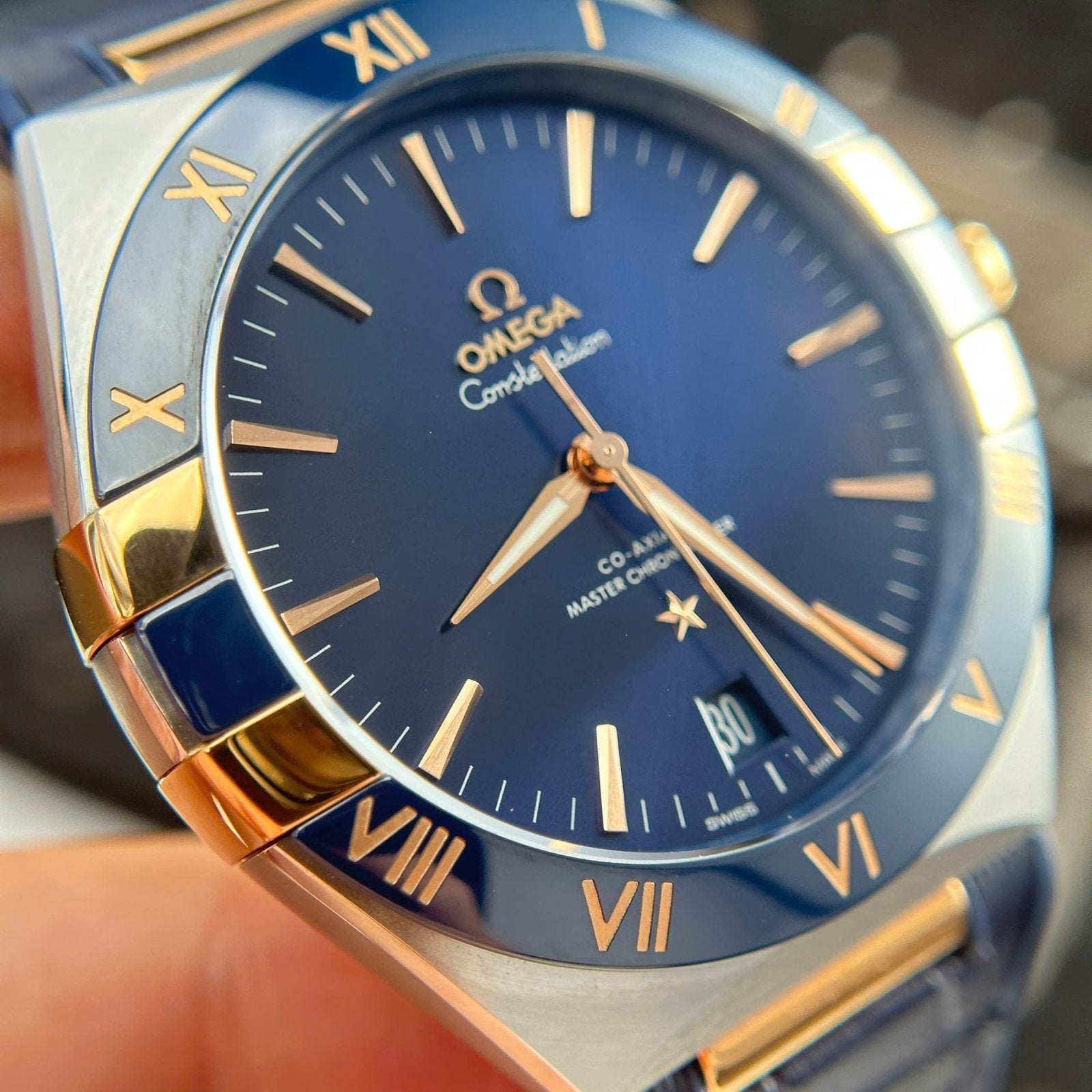 Omega Constellation Watch Bezel Ceramic Blue 41mm