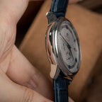 Omega De Ville Prestige Power Reserve Watch Blue Leather Strap 39.5mm