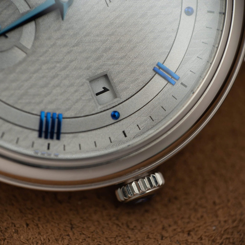 Omega De Ville Prestige Power Reserve Watch Blue Leather Strap 39.5mm