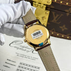 Omega De Ville Prestige Power Reserve Watch Leather Strap 39.5mm