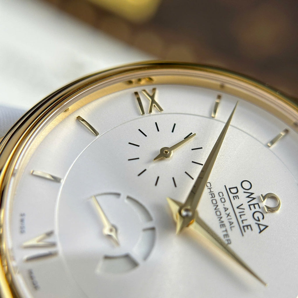 Omega De Ville Prestige Power Reserve Watch Leather Strap 39.5mm