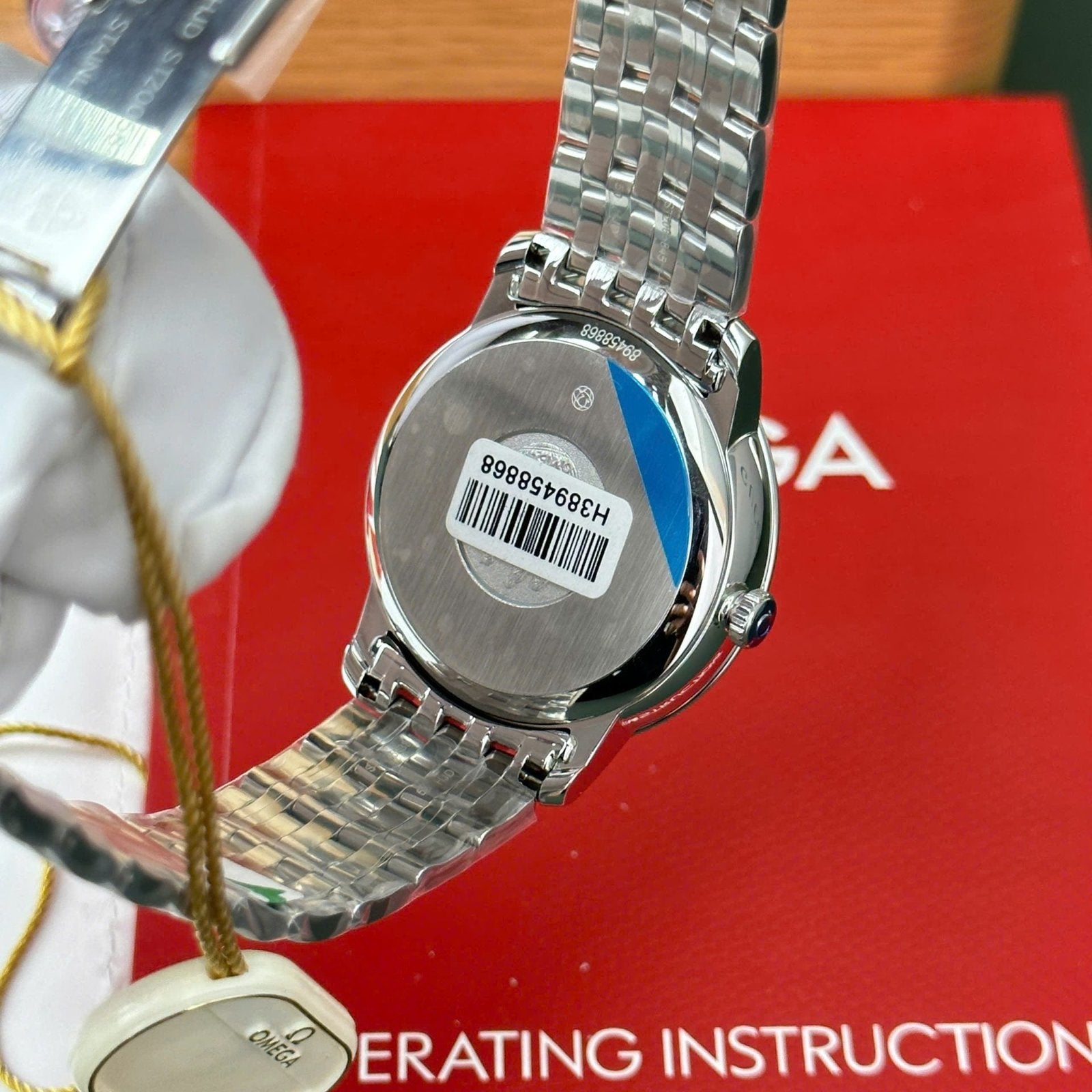 Omega De Ville Prestige Power Reserve Watch White Dial Metal Wire 39.5mm