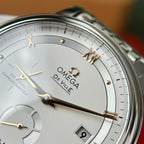 Omega De Ville Prestige Power Reserve Watch White Dial Metal Wire 39.5mm
