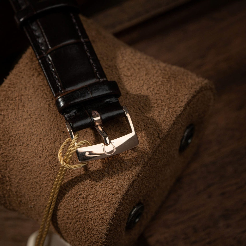 Omega De Ville Prestige Power Reserve Watch Brown Leather Strap 39.5mm