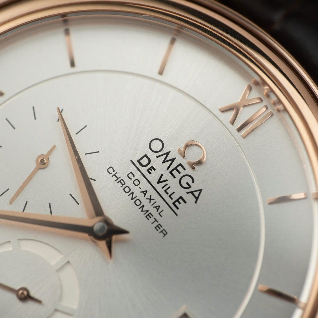 Omega De Ville Prestige Power Reserve Watch Brown Leather Strap 39.5mm