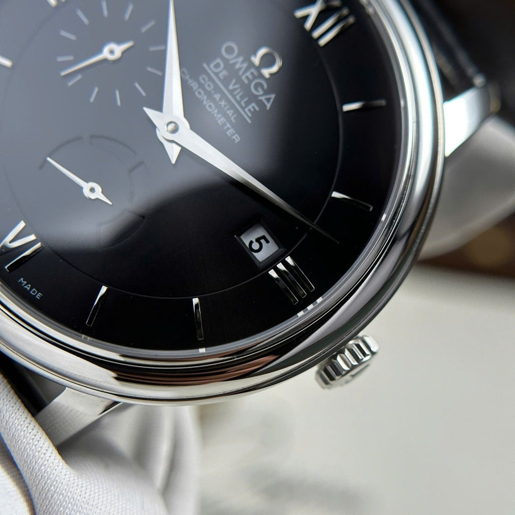 Omega Watch De Ville Prestige Power Reserve Black Dial 39.5mm