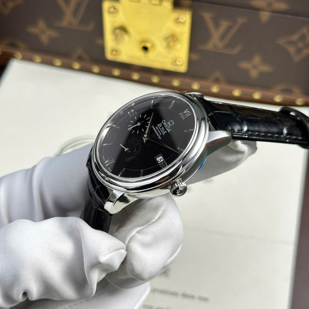 Omega Watch De Ville Prestige Power Reserve Black Dial 39.5mm