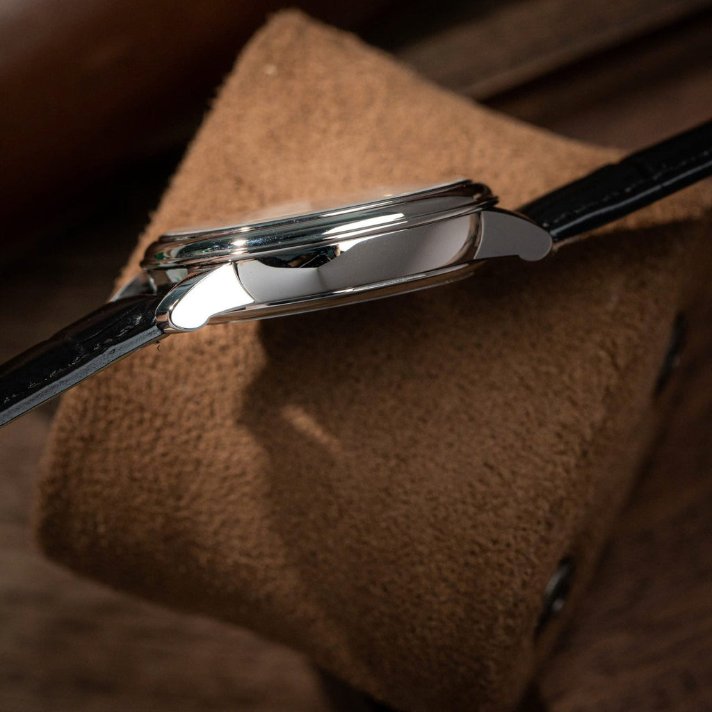 Omega De Ville Prestige Power Reserve Watch White Dial Leather Strap 39.5mm