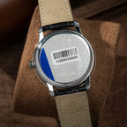 Omega De Ville Prestige Power Reserve Watch White Dial Leather Strap 39.5mm