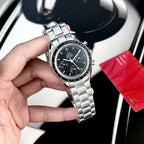 Omega Watch Speedmaster Moonwatch Black Dial Metal Wire 42mm