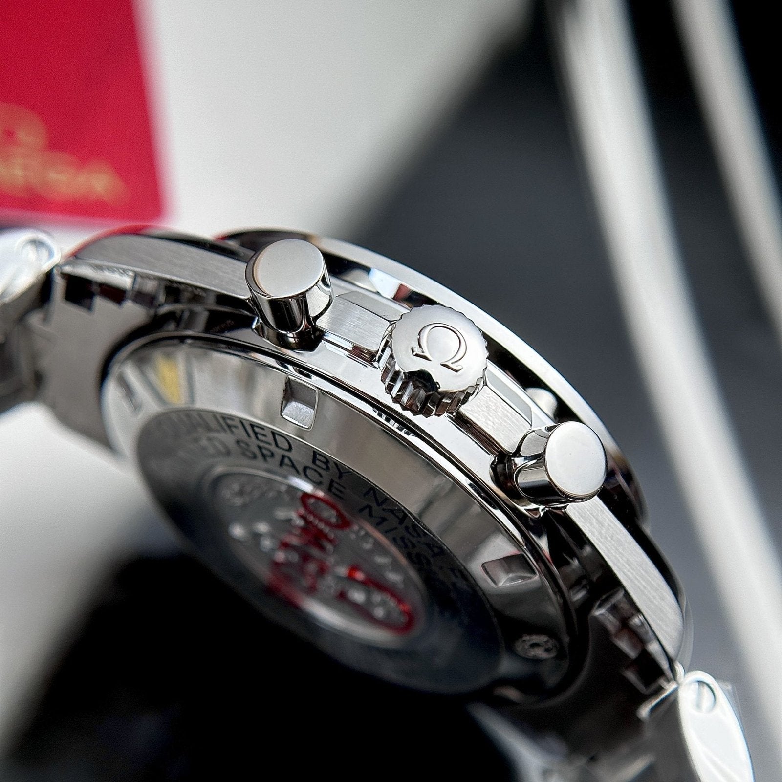 Omega Watch Speedmaster Moonwatch Black Dial Metal Wire 42mm